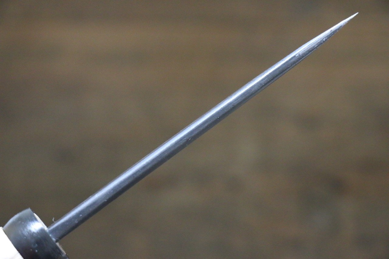 Tsukasa Hinoura Blue Steel Kurouchi Hunter Knife 105mm with Oak Handle - 清助刃物