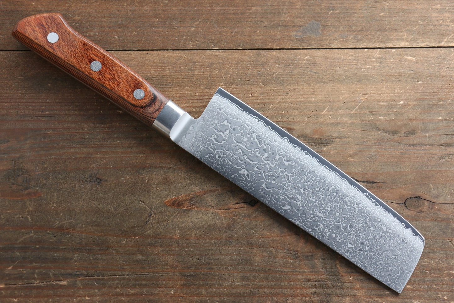 玉鋼 響十 63層 ダマスカス 菜切包丁 160mm KP-1116 - 清助刃物