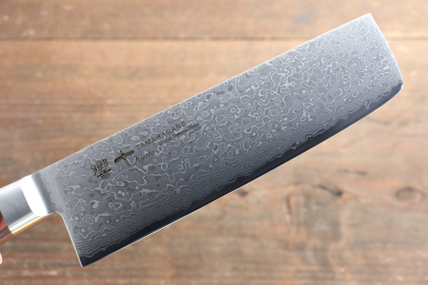 玉鋼 響十 63層 ダマスカス 菜切包丁 160mm KP-1116 - 清助刃物
