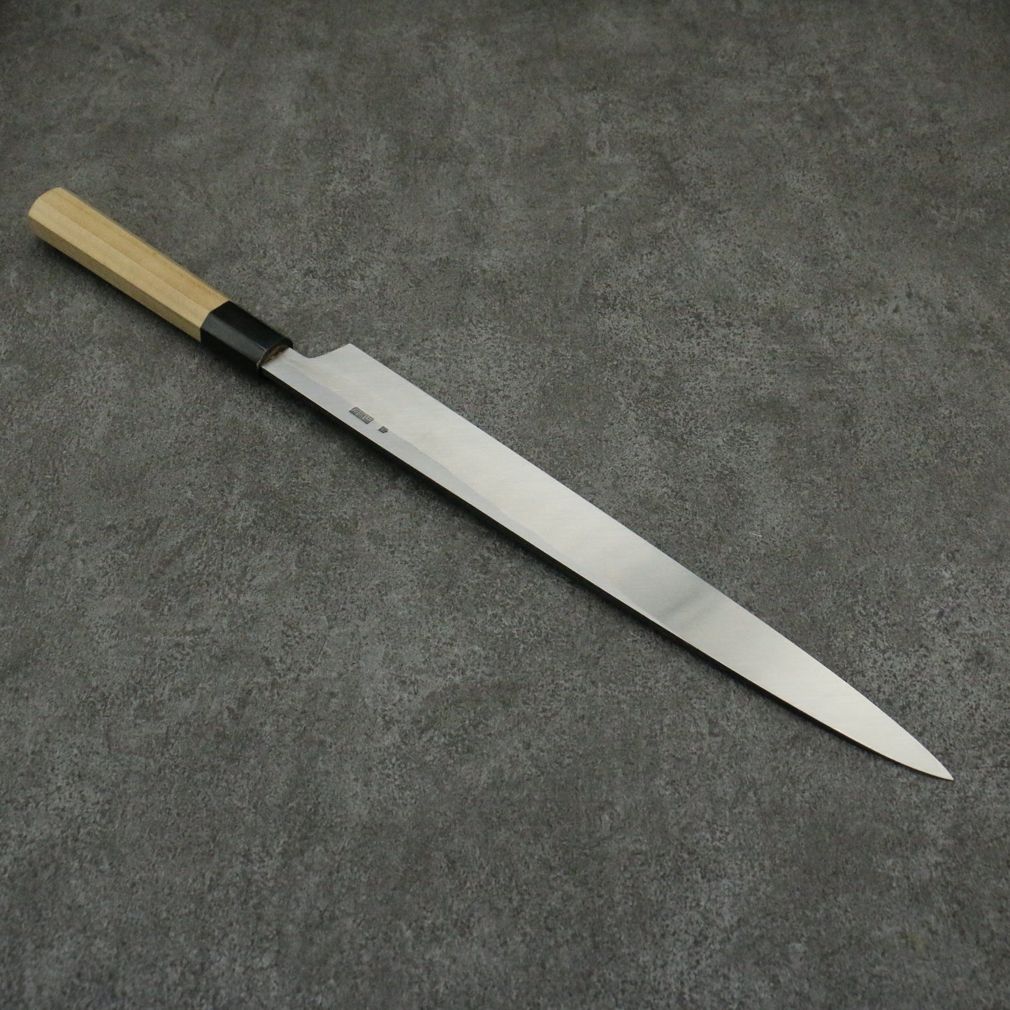 菊月 白ニ鋼 黒打 柳刃包丁 和包丁 300mm 朴柄 - 清助刃物