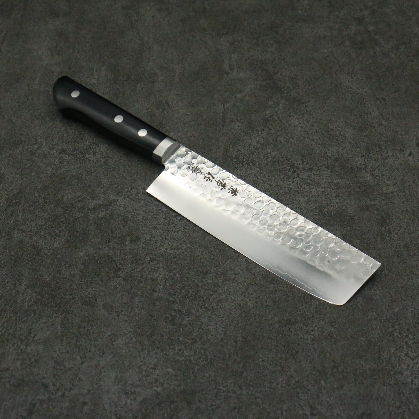 兼常 V金1号 鎚目 菜切包丁 165mm 黒合板柄 - 清助刃物