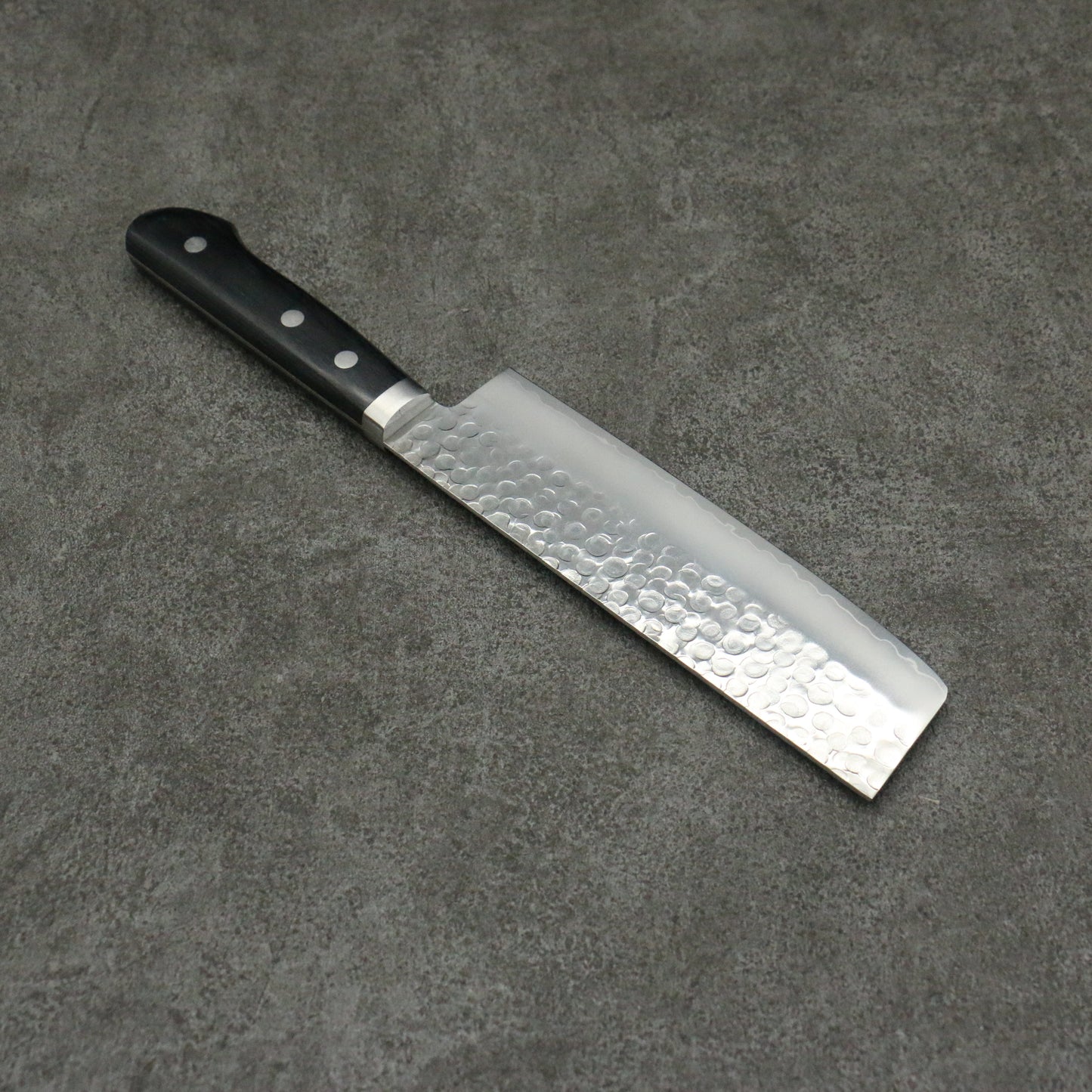 兼常 V金1号 鎚目 菜切包丁 165mm 黒合板柄 - 清助刃物