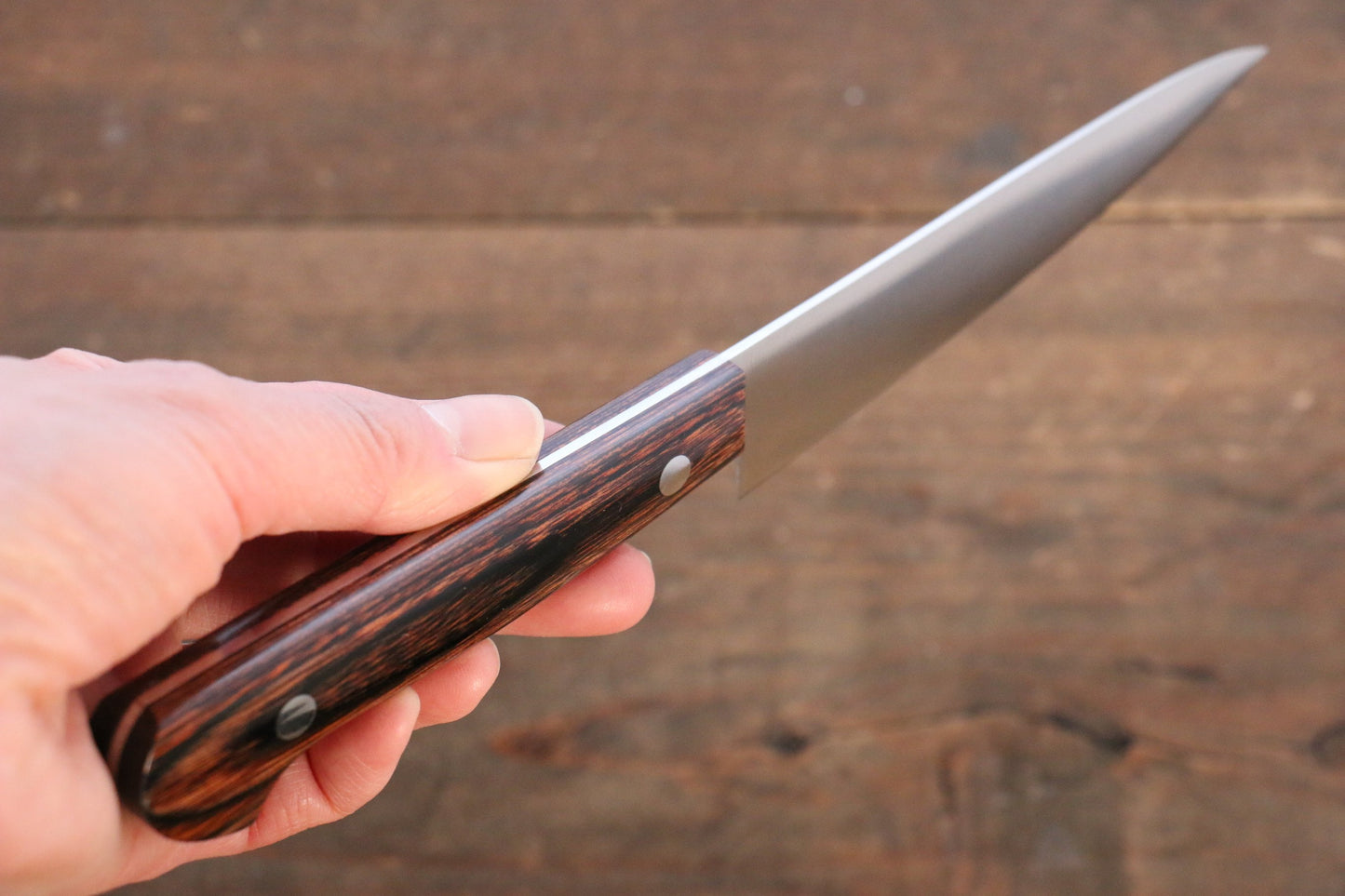 Iseya Molybdenum Steel Petty Japanese Chef Knife 120mm & Gyuto Knife 180mm with Mahogany Handle Set - 清助刃物