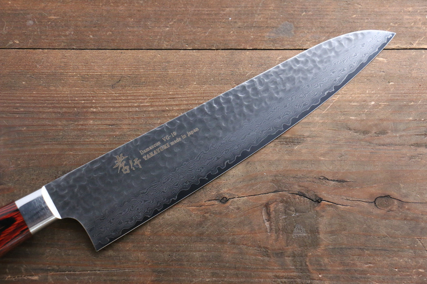 Sakai Takayuki VG10 33 Layer Damascus Sujihiki 240mm, Gyuto 210mm, Santoku 180mm & Petty 120mm Set - 清助刃物