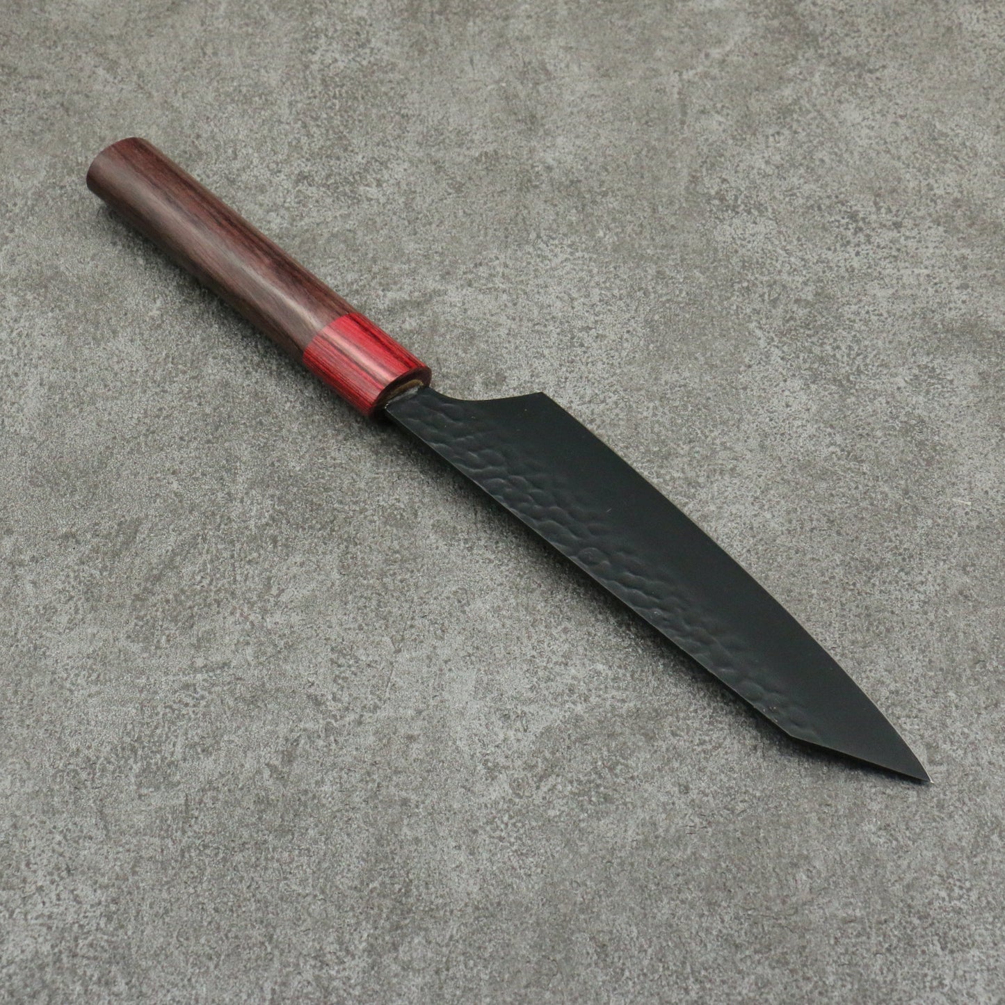堺 孝行 黒影 V金10号 鎚目 テフロン加工 切付三徳包丁 和包丁 160mm 紫檀柄 - 清助刃物