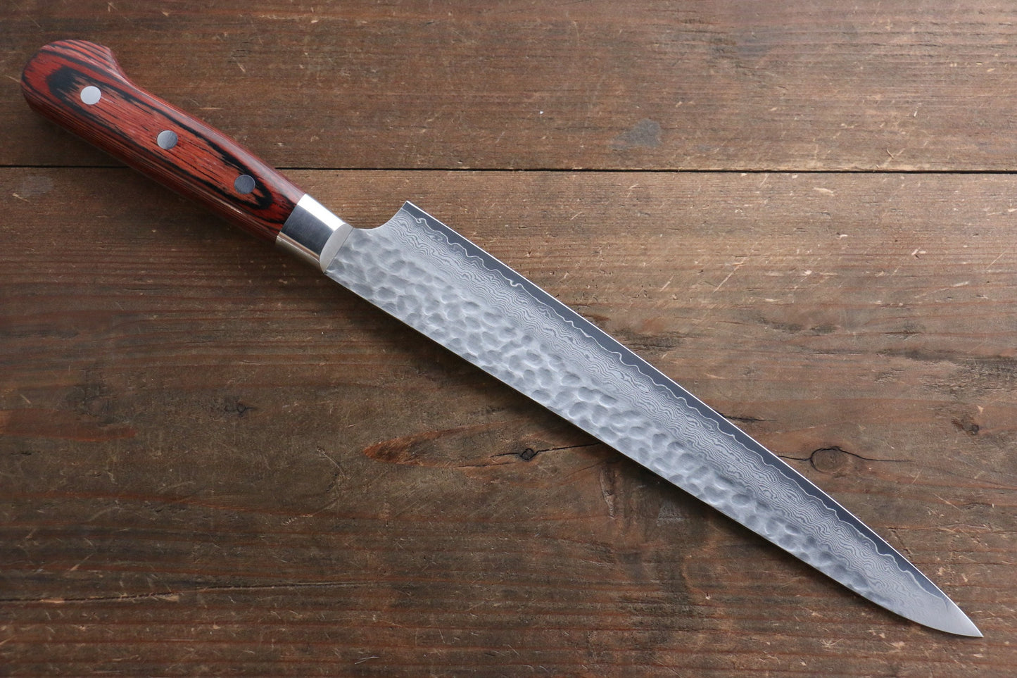 Sakai Takayuki VG10 33 Layer Damascus Sujihiki 240mm, Gyuto 210mm, Santoku 180mm & Petty 120mm Set - 清助刃物
