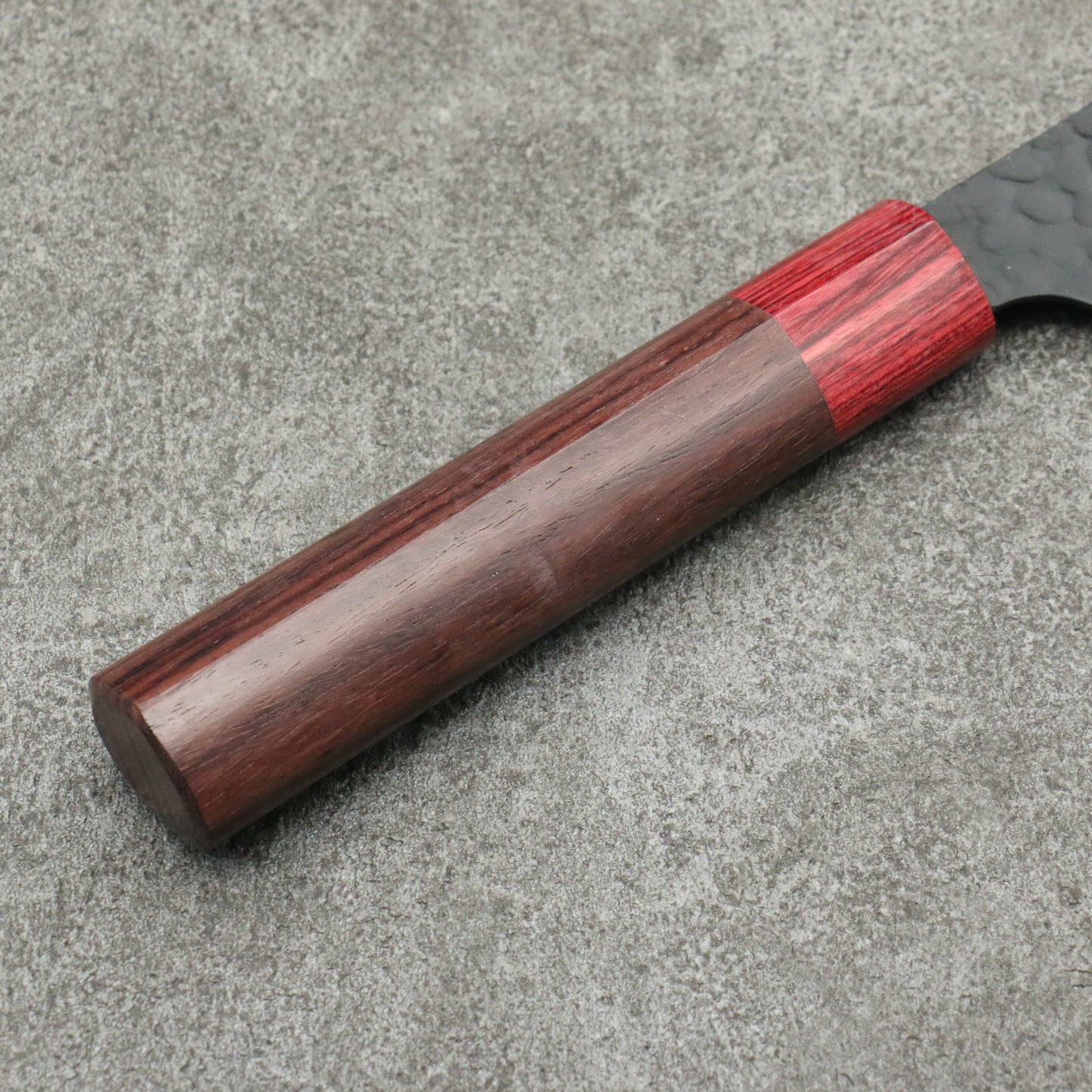 堺 孝行 黒影 V金10号 鎚目 テフロン加工 切付三徳包丁 和包丁 160mm 紫檀柄 - 清助刃物