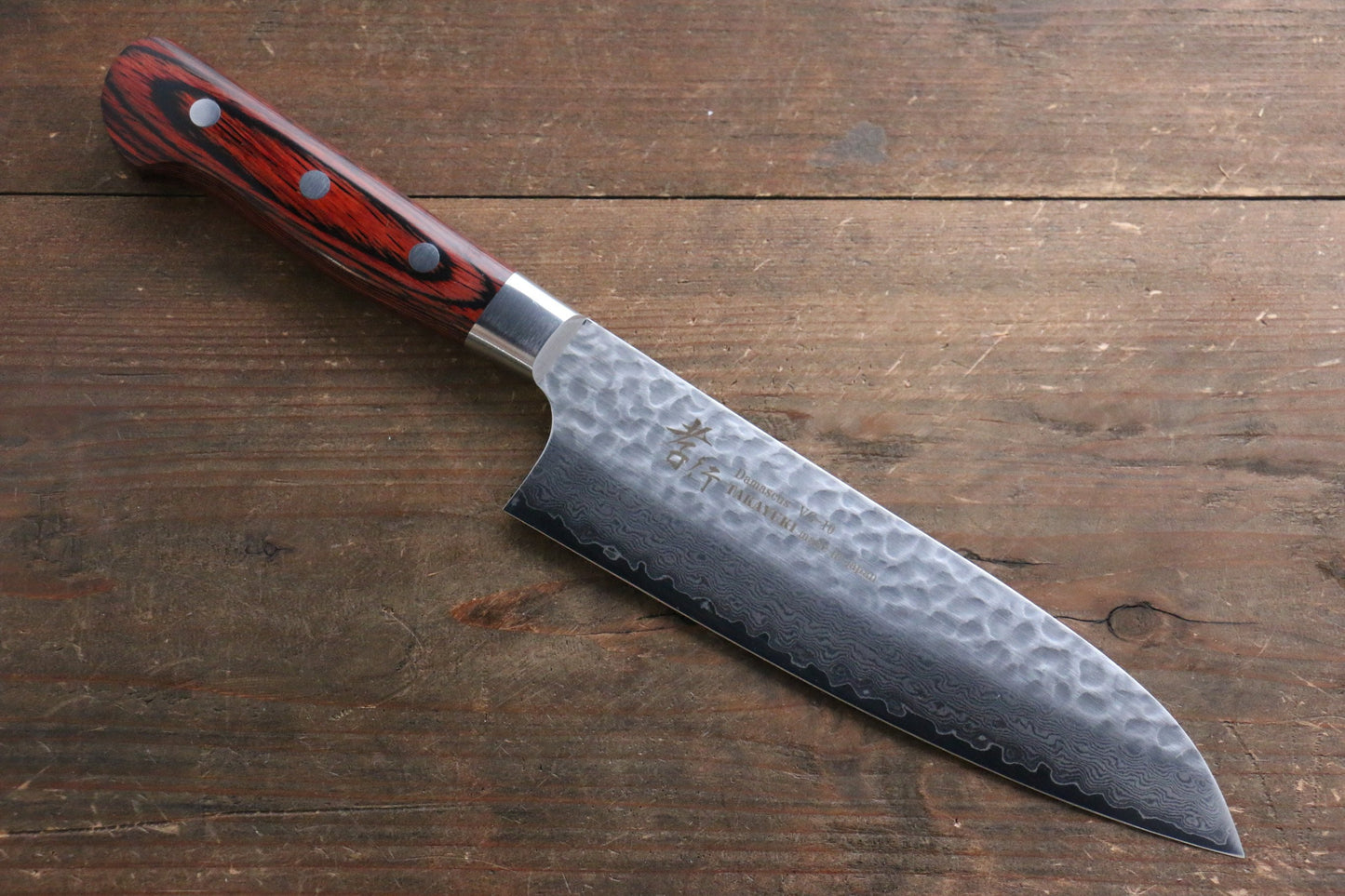Sakai Takayuki VG10 33 Layer Damascus Sujihiki 240mm, Gyuto 210mm, Santoku 180mm & Petty 120mm Set - 清助刃物