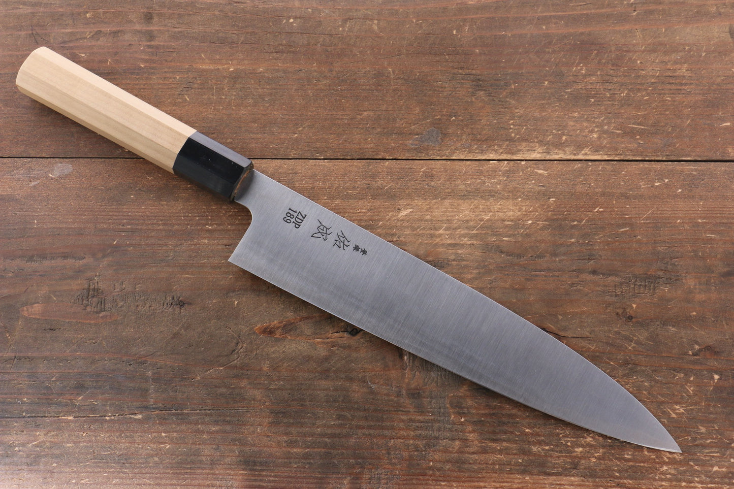 佑成 ZDP189 3層 牛刀包丁 270mm 朴柄 - 清助刃物