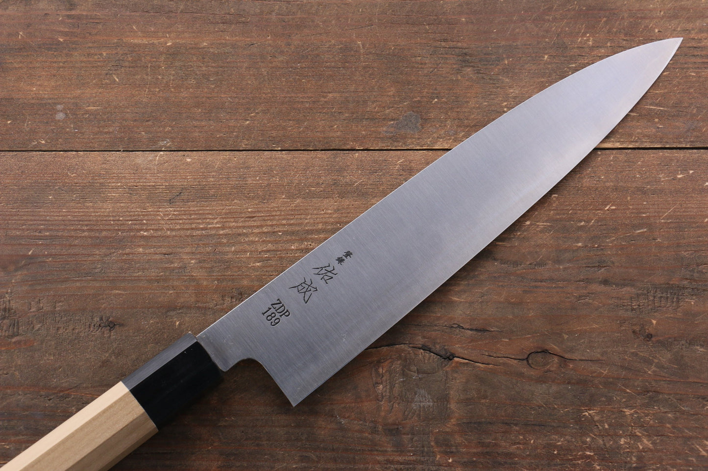 佑成 ZDP189 3層 牛刀包丁 270mm 朴柄 - 清助刃物