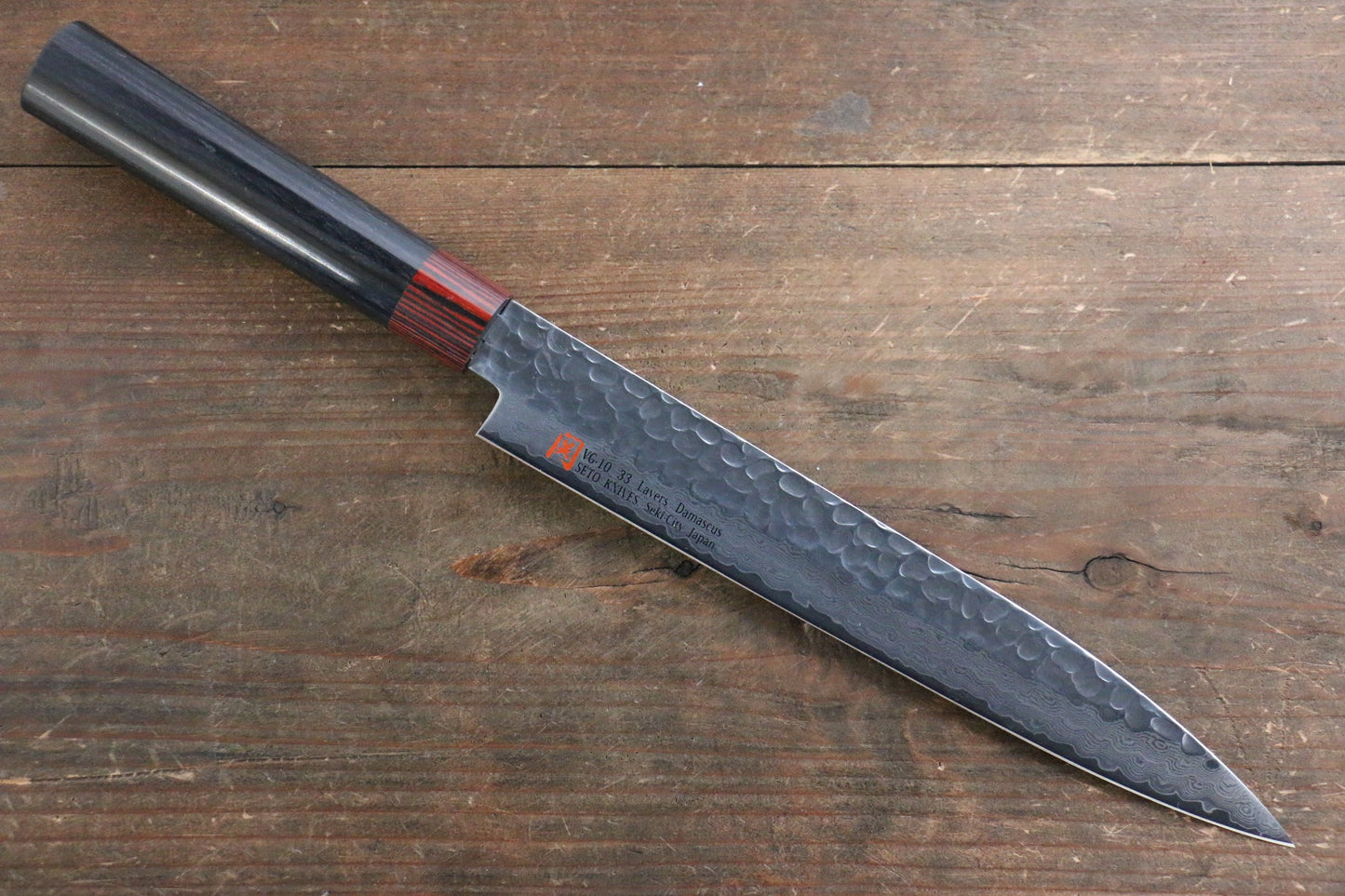 Iseya VG10 33 Layer Damascus Japanese Petty 80mm, Petty 150mm, Santoku, Small Santoku, Gyuto, Nakiri & Sushi Chef Knife 210mm Set - 清助刃物