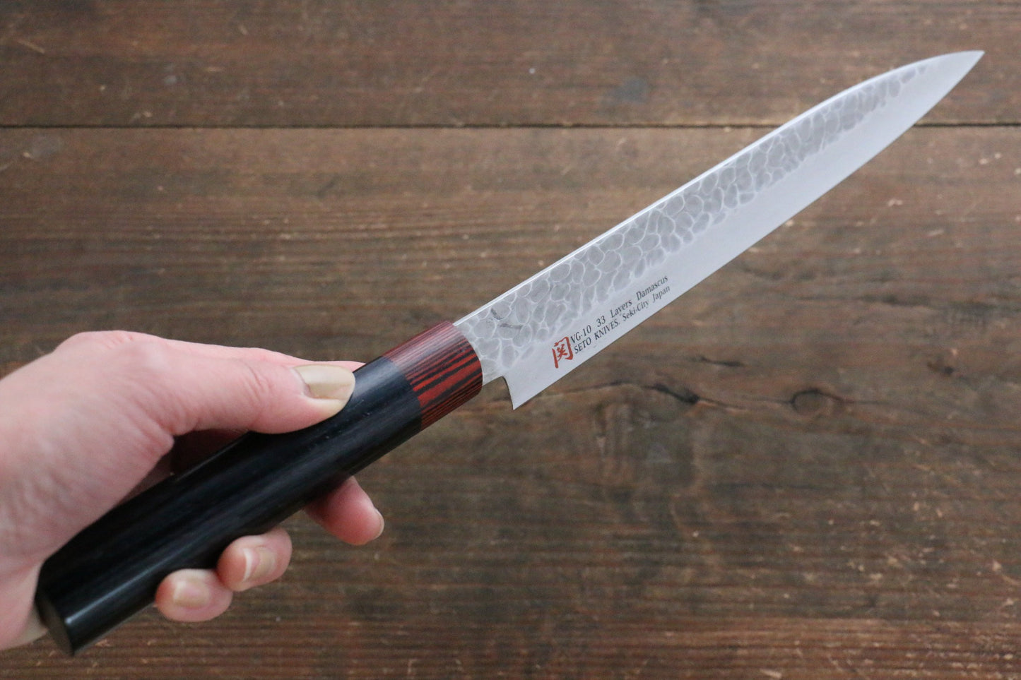 Iseya VG10 33 Layer Damascus Japanese Petty 80mm, Petty 150mm, Santoku, Small Santoku, Gyuto, Nakiri & Sushi Chef Knife 210mm Set - 清助刃物
