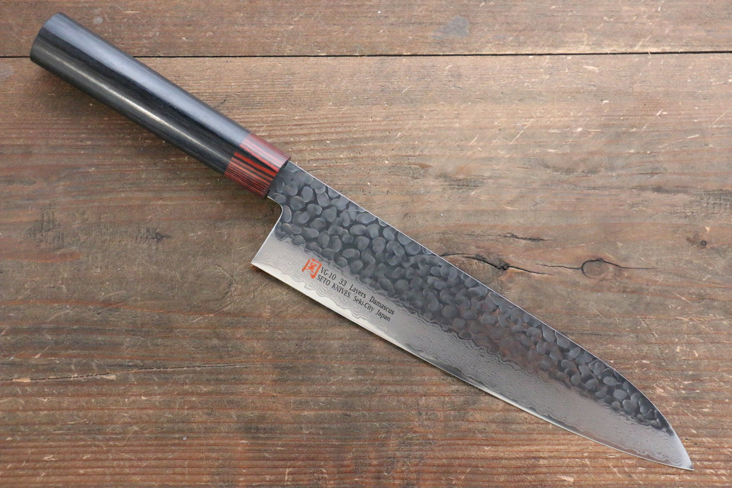 Iseya VG10 33 Layer Damascus Japanese Petty 80mm, Petty 150mm, Santoku, Small Santoku, Gyuto, Nakiri & Sushi Chef Knife 210mm Set - 清助刃物