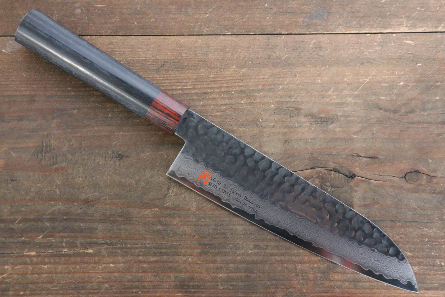 Iseya VG10 33 Layer Damascus Japanese Petty 80mm, Petty 150mm, Santoku, Small Santoku, Gyuto, Nakiri & Sushi Chef Knife 210mm Set - 清助刃物