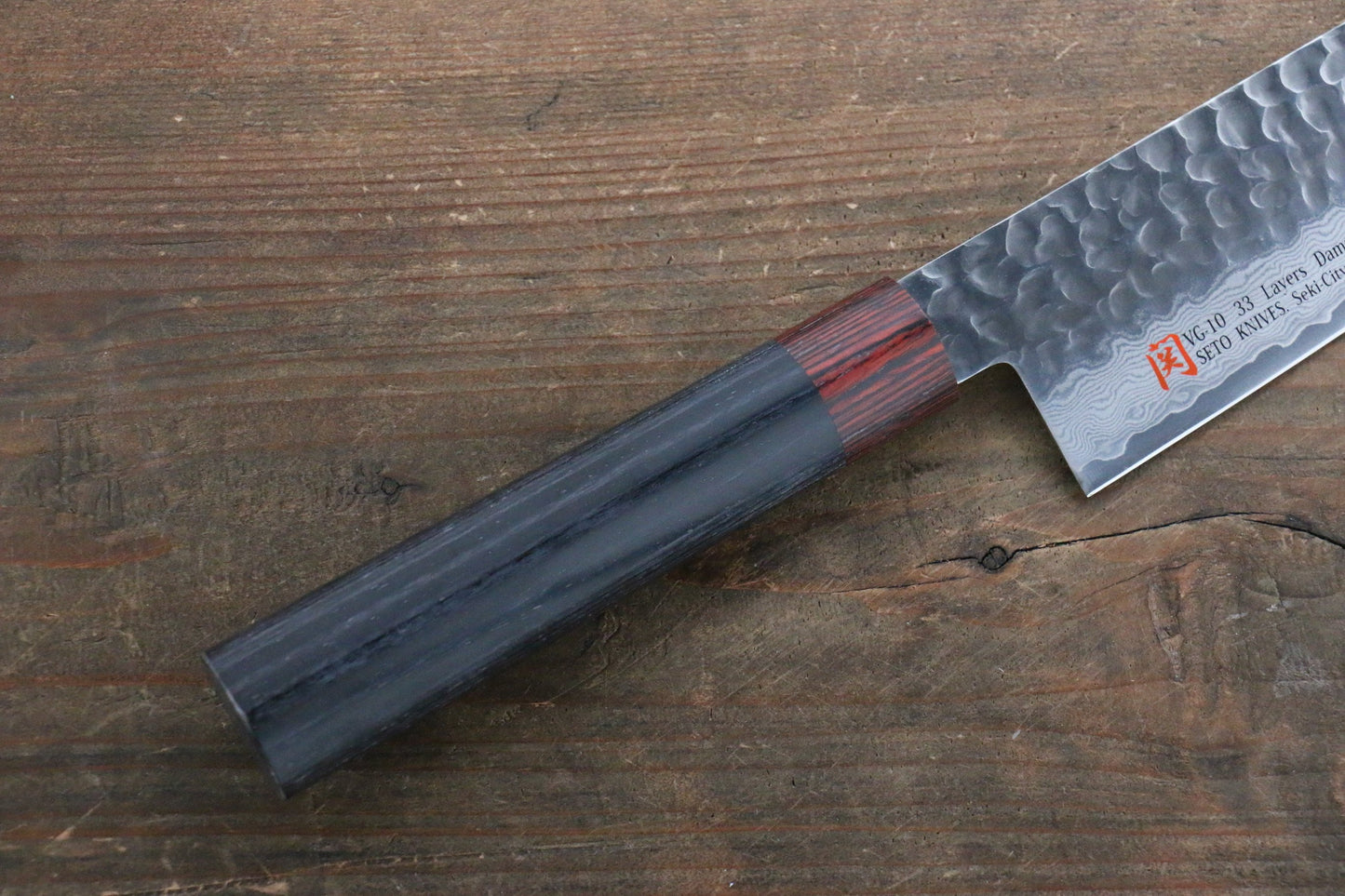 Iseya VG10 33 Layer Damascus Japanese Petty 80mm, Petty 150mm, Santoku, Small Santoku, Gyuto, Nakiri & Sushi Chef Knife 210mm Set - 清助刃物