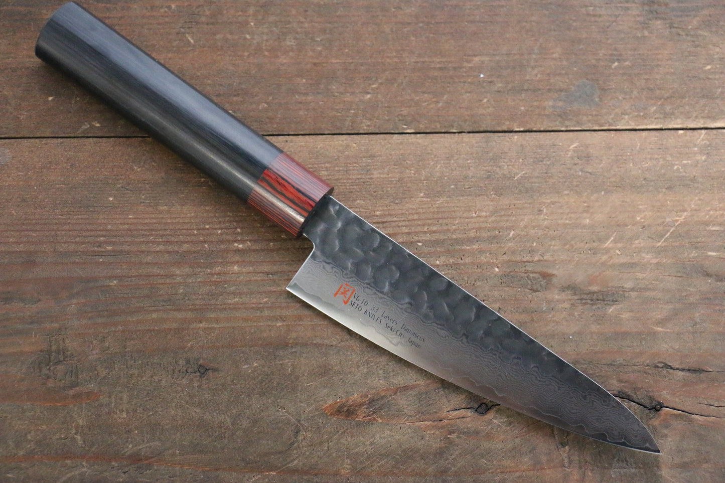Iseya VG10 33 Layer Damascus Japanese Petty 80mm, Petty 150mm, Santoku, Small Santoku, Gyuto, Nakiri & Sushi Chef Knife 210mm Set - 清助刃物