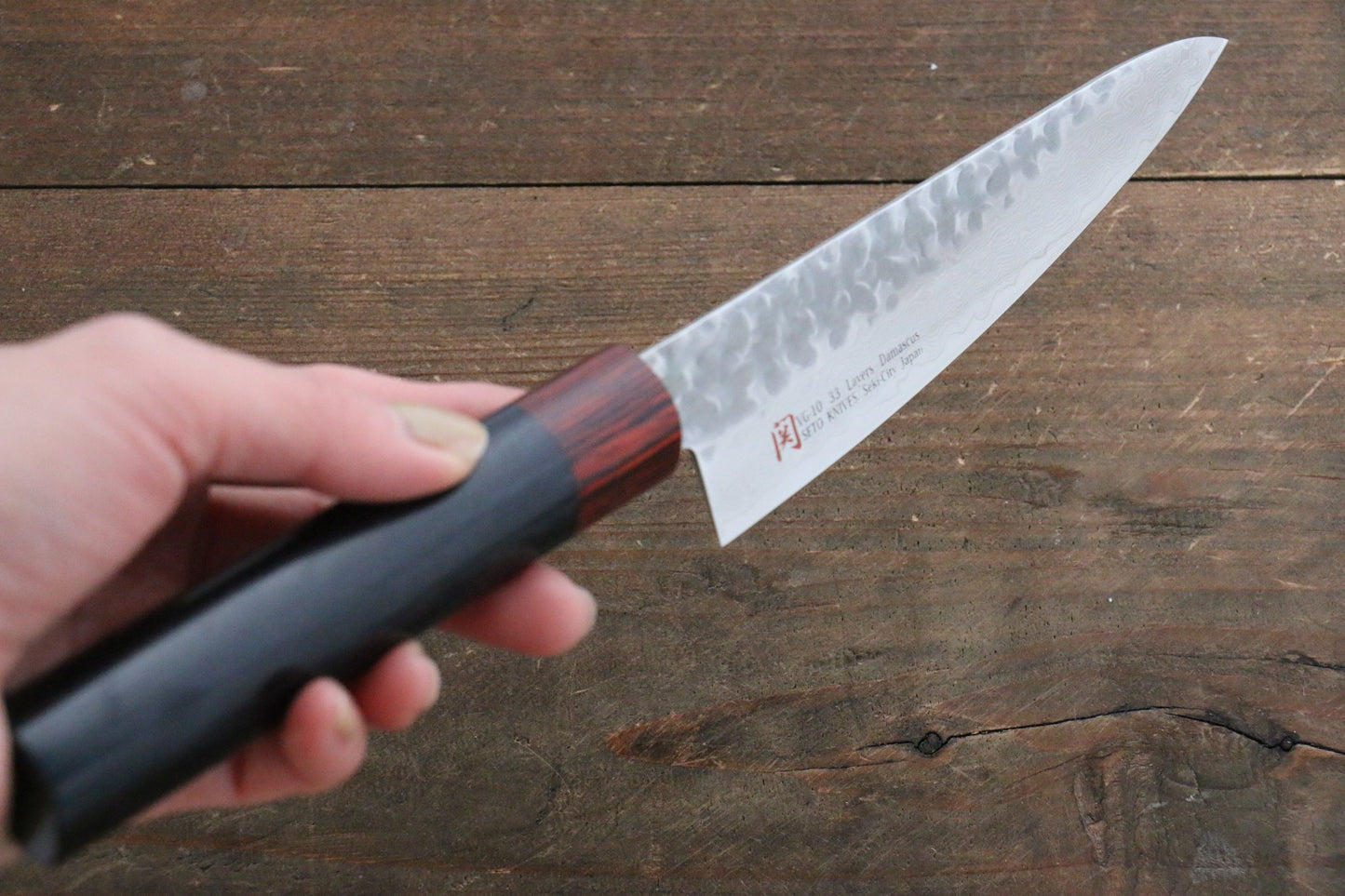 Iseya VG10 33 Layer Damascus Japanese Petty 80mm, Petty 150mm, Santoku, Small Santoku, Gyuto, Nakiri & Sushi Chef Knife 210mm Set - 清助刃物