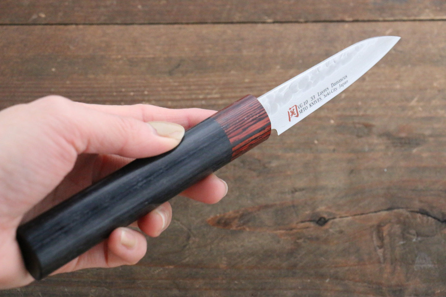 Iseya VG10 33 Layer Damascus Japanese Petty 80mm, Petty 150mm, Santoku, Small Santoku, Gyuto, Nakiri & Sushi Chef Knife 210mm Set - 清助刃物