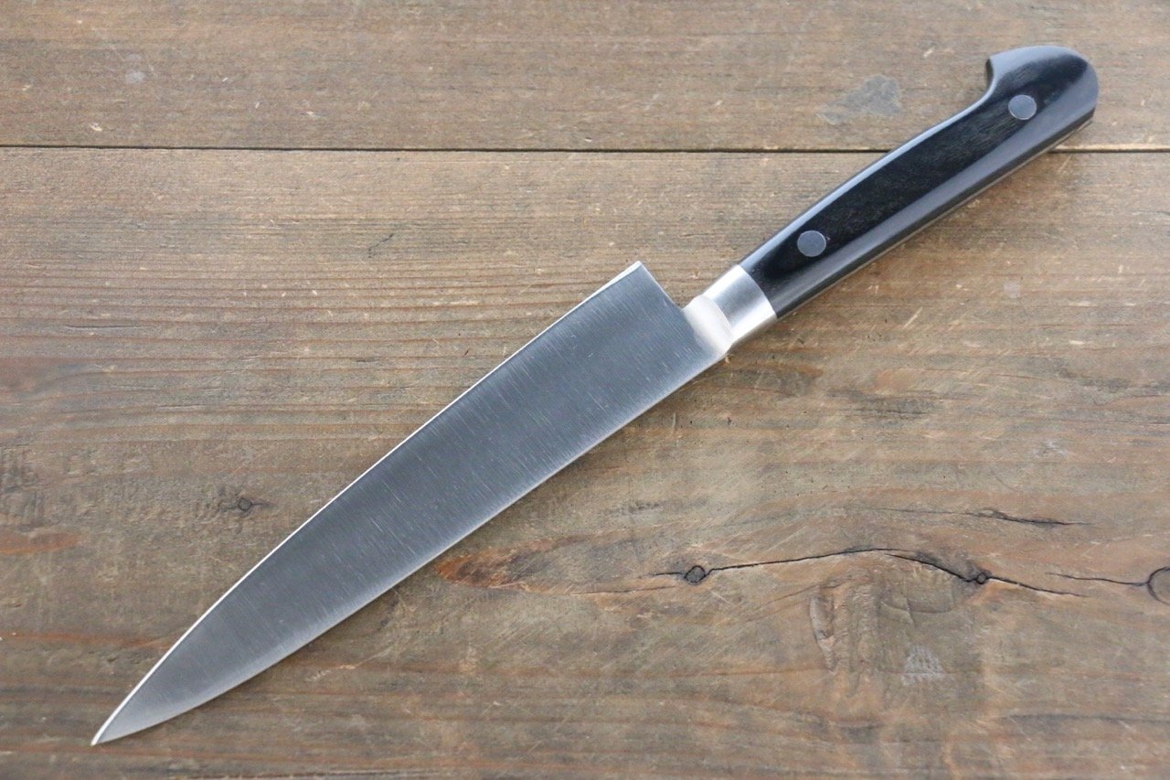 伊勢屋 モリブデン鋼(MOL) ペティーナイフ 150mm 黒合板柄 - 清助刃物