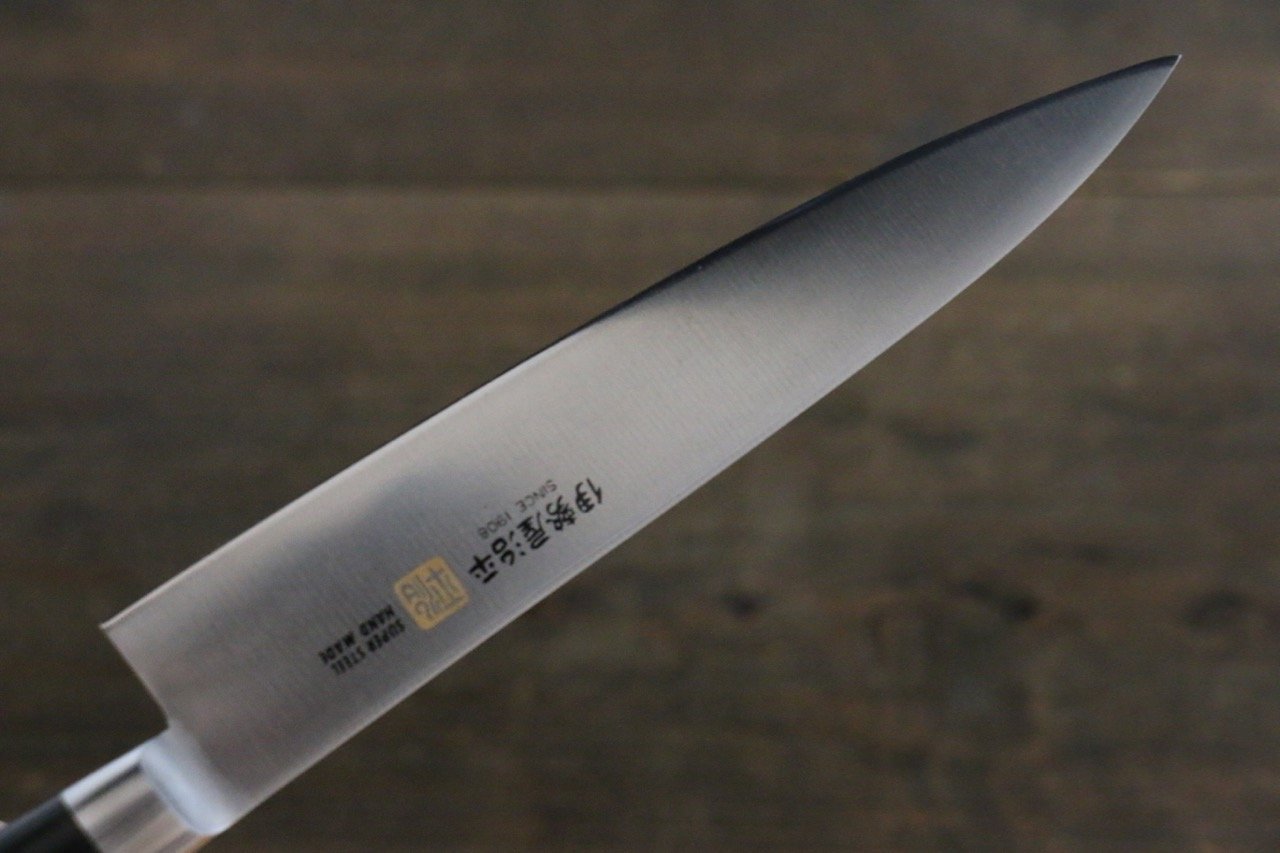 伊勢屋 モリブデン鋼(MOL) ペティーナイフ 150mm 黒合板柄 - 清助刃物