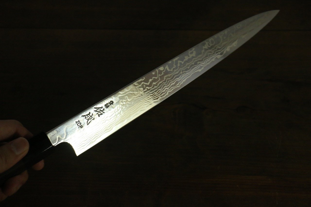 佑成 ZDP189 ダマスカス 筋引包丁 270mm 紫檀柄 - 清助刃物