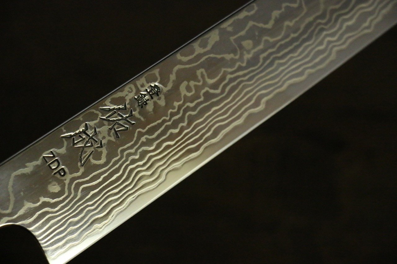佑成 ZDP189 ダマスカス 筋引包丁 270mm 紫檀柄 - 清助刃物