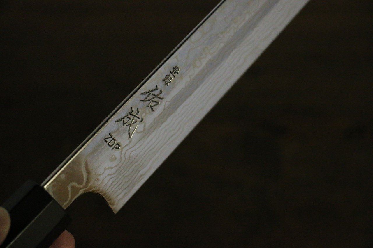 佑成 ZDP189 ダマスカス 筋引包丁 270mm 紫檀柄 - 清助刃物