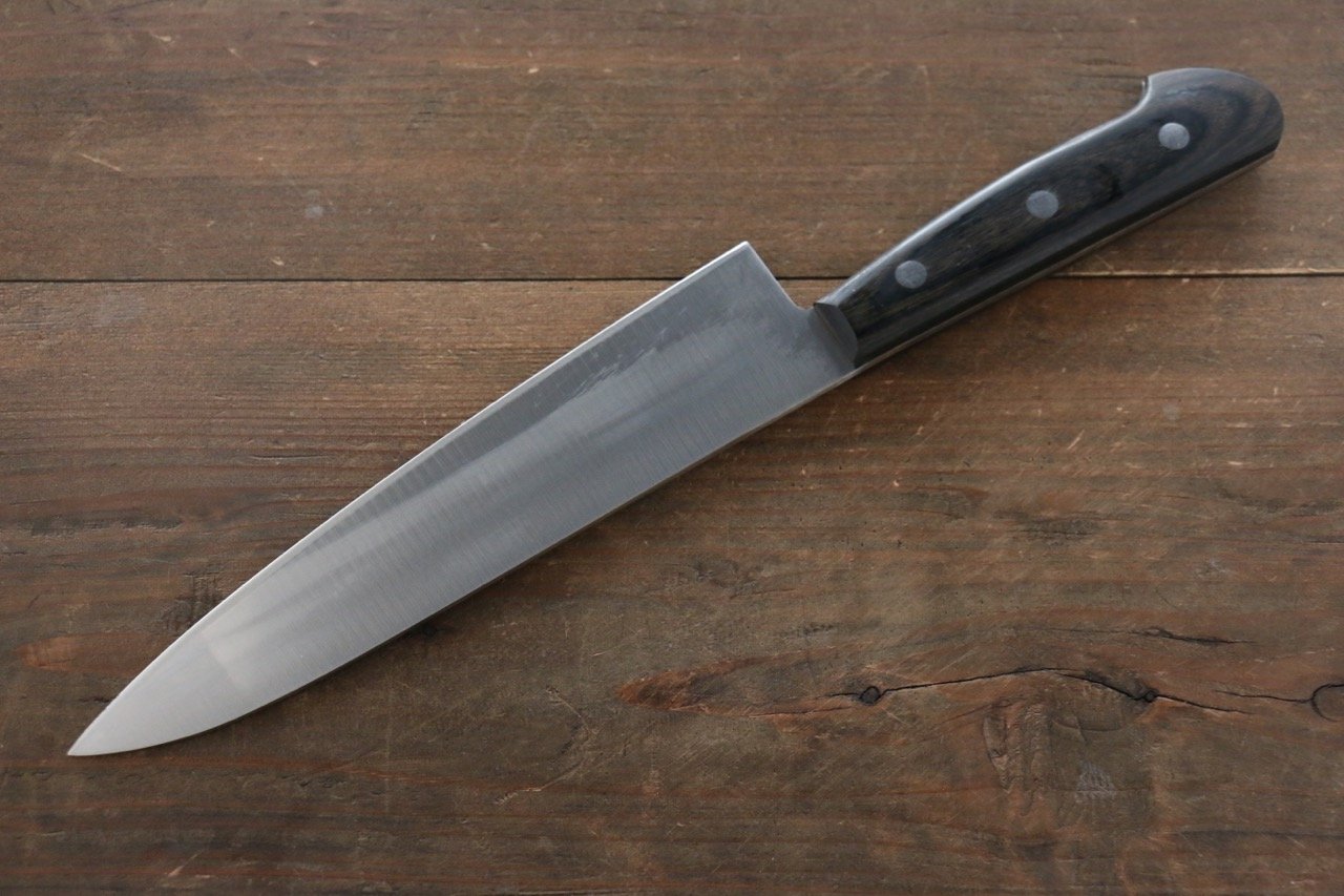 伊勢屋 モリブデン鋼(MOL) 牛刀包丁 180mm 黒合板柄 - 清助刃物