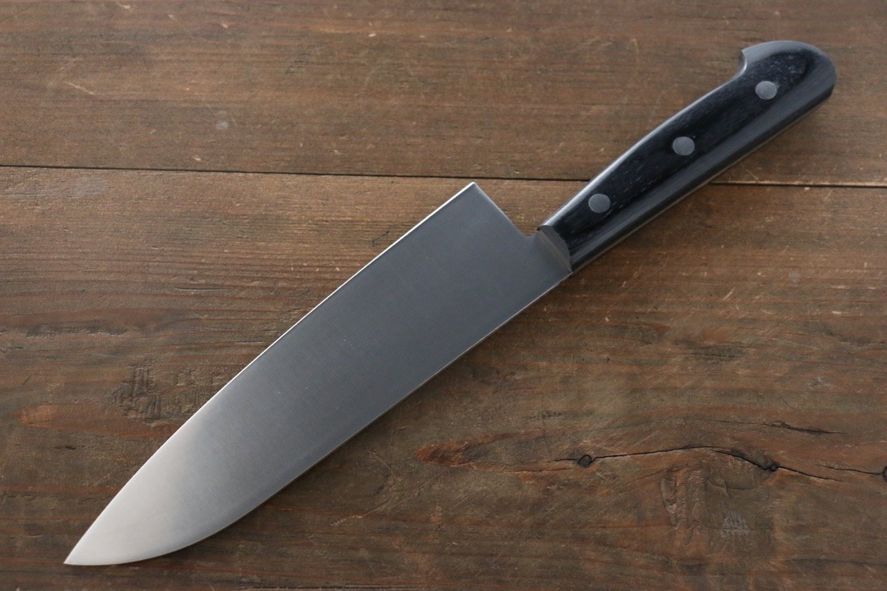 Iseya Molybdenum Steel petty Knife 150mm & Santoku Knife 180mm with Black Packer wood Handle Set - 清助刃物