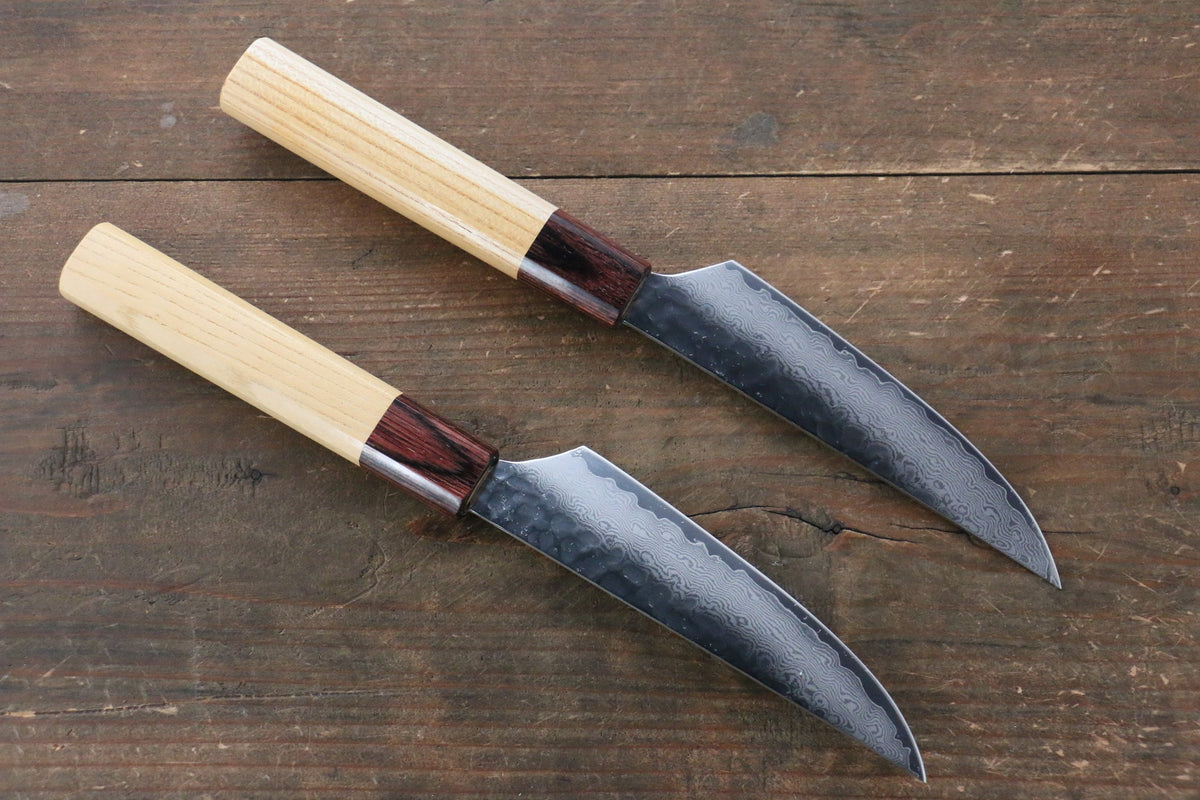 堺 孝行 V金10号 33層ダマスカス ステーキナイフ 120mm ケヤキ柄 2 