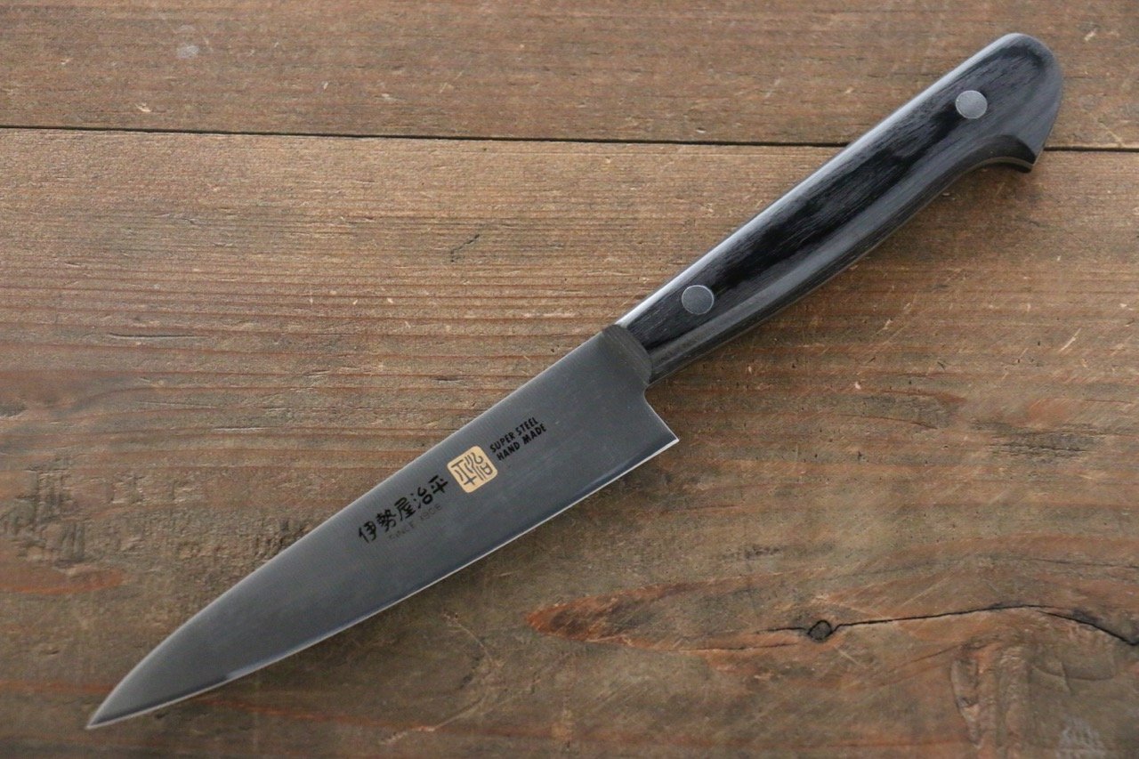 伊勢屋 モリブデン鋼(MOL) ペティーナイフ 120mm 黒合板柄 - 清助刃物