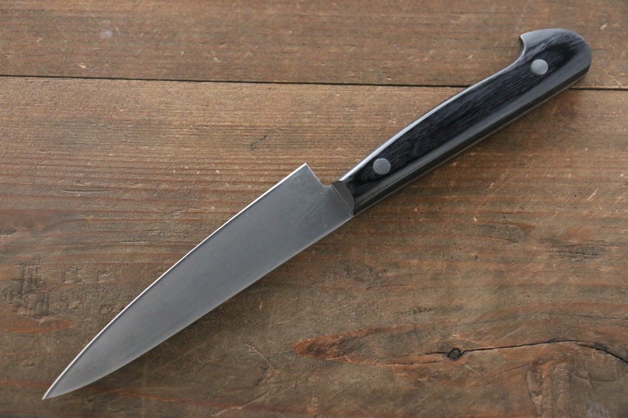 伊勢屋 モリブデン鋼(MOL) ペティーナイフ 120mm 黒合板柄 - 清助刃物
