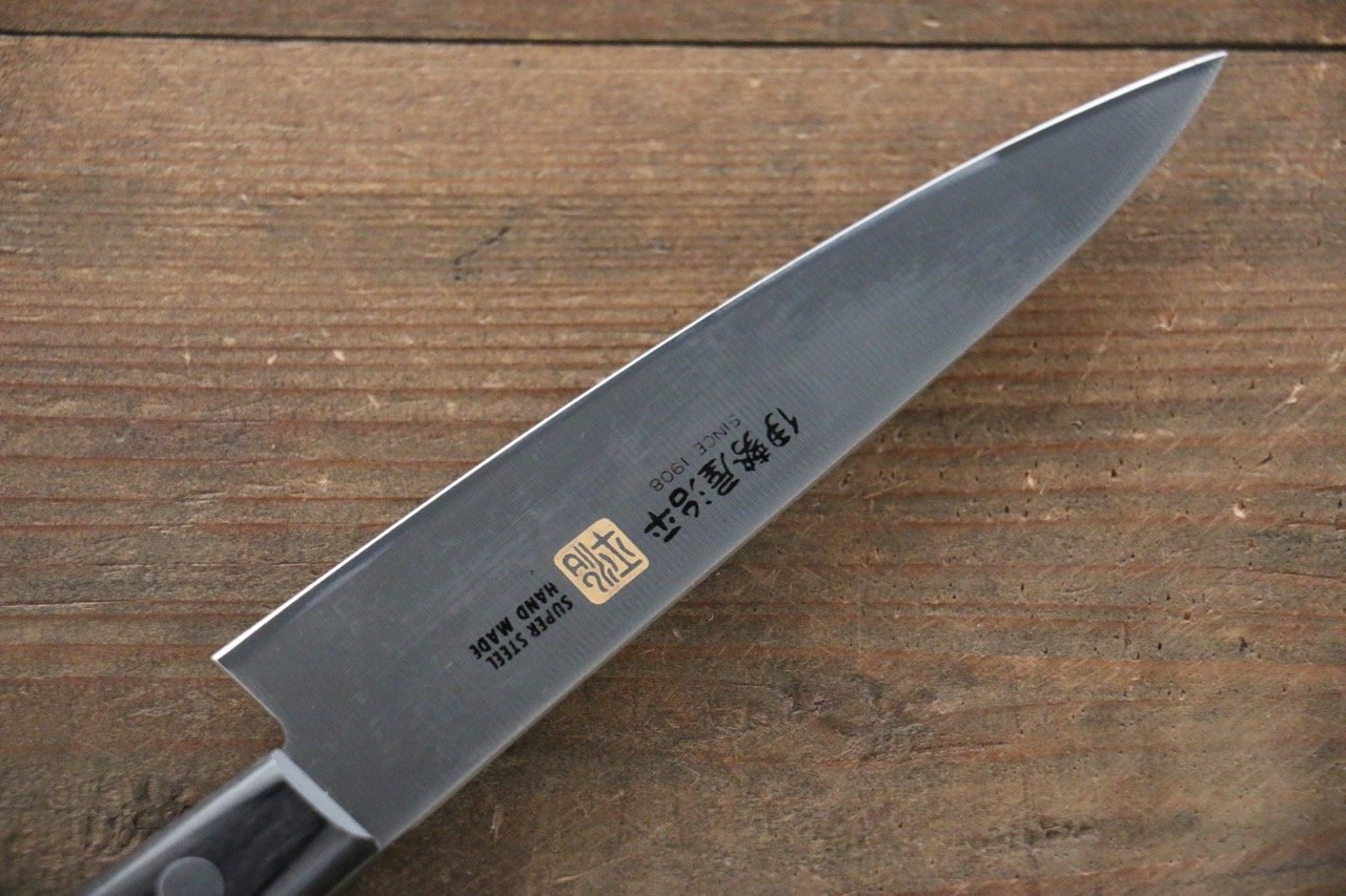 伊勢屋 モリブデン鋼(MOL) ペティーナイフ 120mm 黒合板柄 - 清助刃物