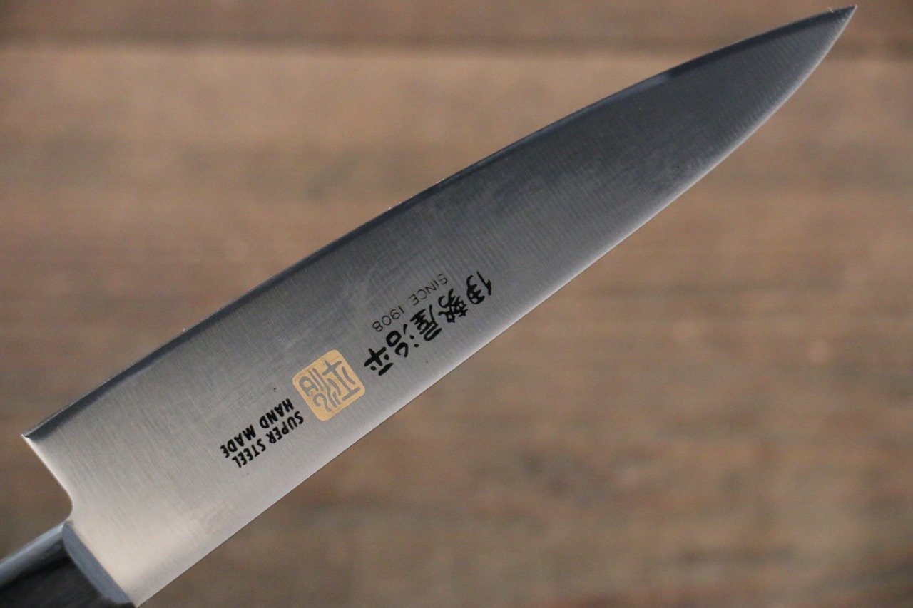 伊勢屋 モリブデン鋼(MOL) ペティーナイフ 120mm 黒合板柄 - 清助刃物