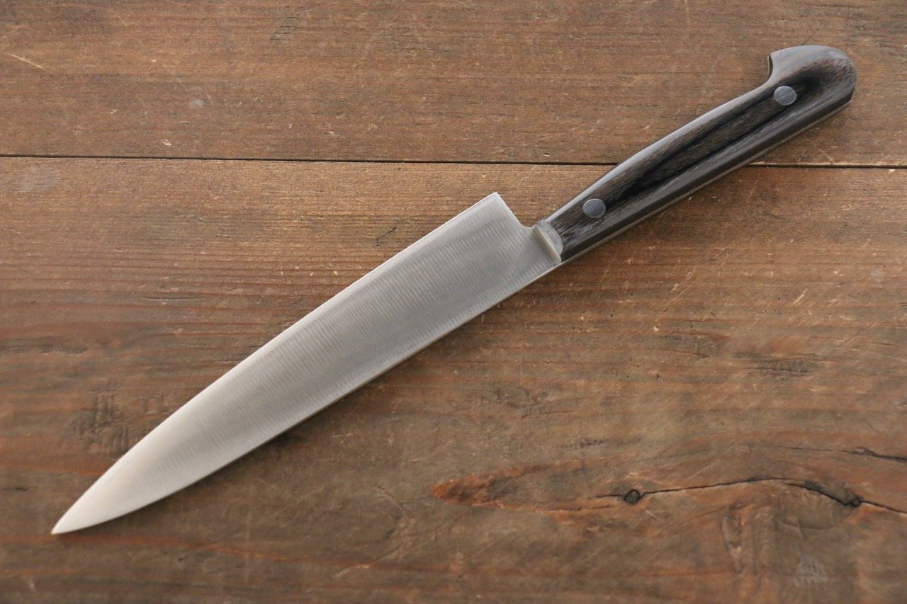 Iseya Molybdenum Steel petty Knife 150mm & Santoku Knife 180mm with Black Packer wood Handle Set - 清助刃物