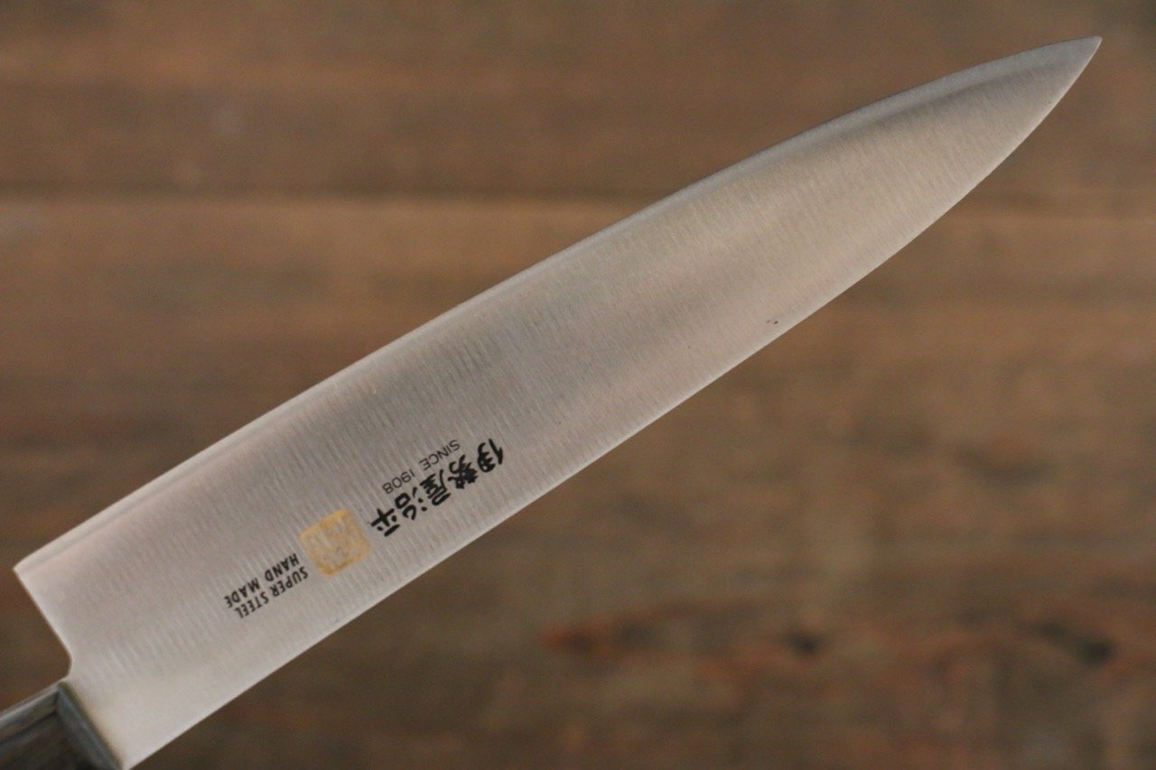 Iseya Molybdenum Steel petty Knife 150mm & Santoku Knife 180mm with Black Packer wood Handle Set - 清助刃物