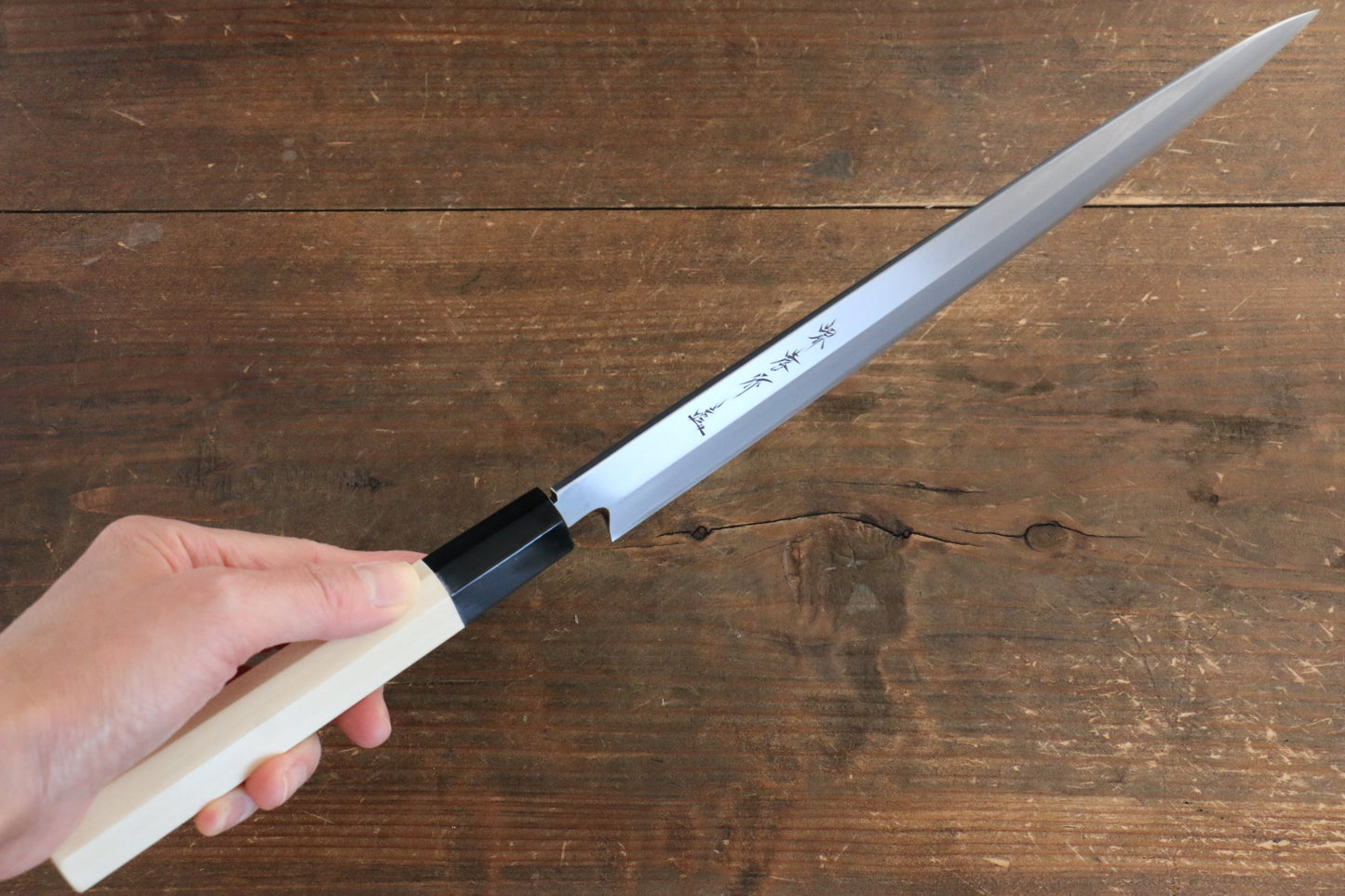 堺 孝行 シェフシリーズ 銀三鋼 ふぐ引き包丁 270mm 朴柄 - 清助刃物