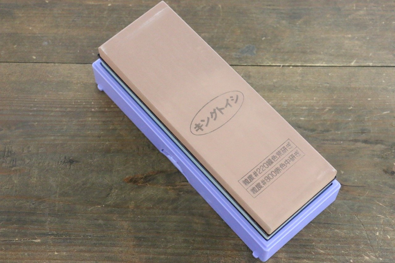 砥石の王様台付(荒/中)#220/#800 - 清助刃物