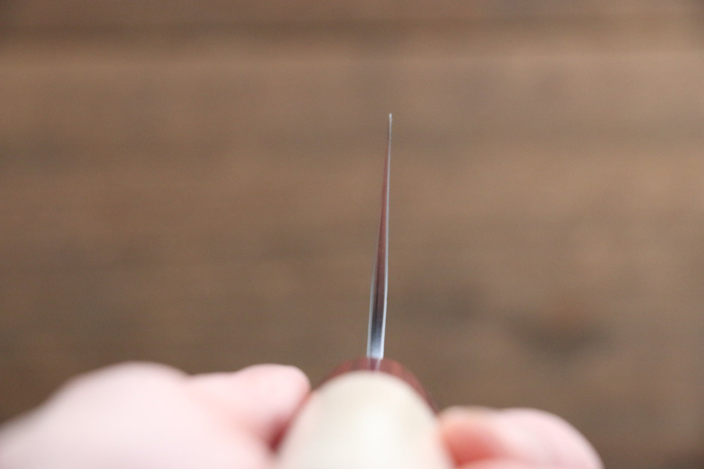 清助 V金10号 16層鎚目 ダマスカス 三徳包丁 165mm 朴柄 - 清助刃物