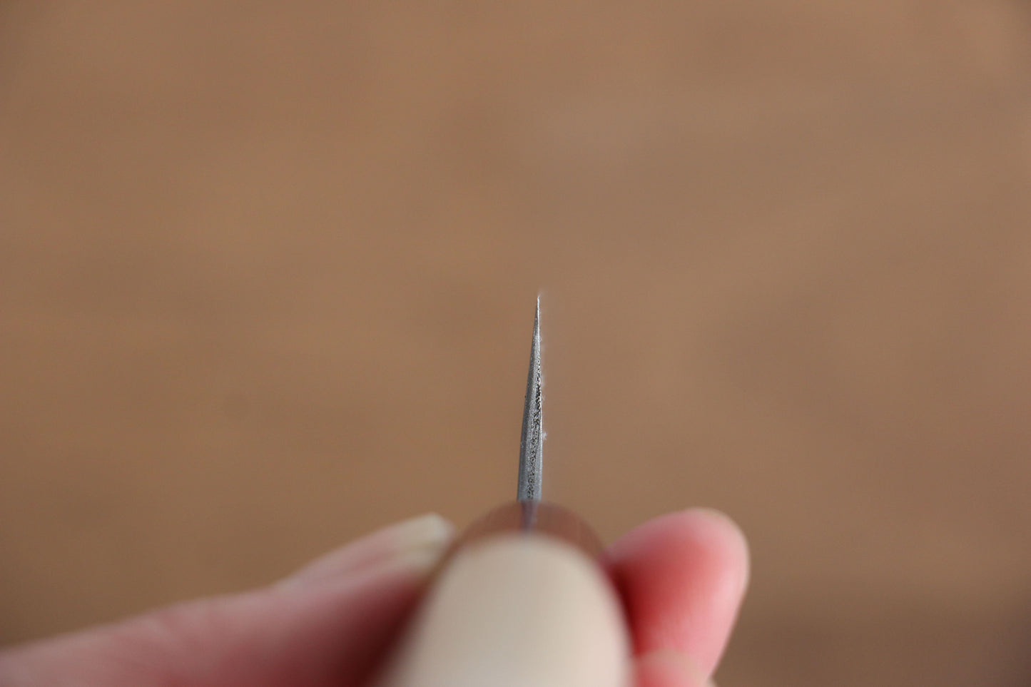 昌景 雪 白ニ鋼 梨地 ペティーナイフ 150mm 朴柄 - 清助刃物