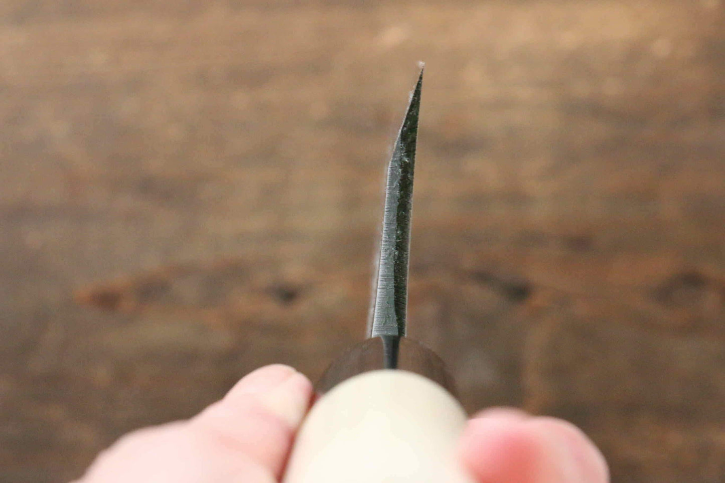 堺 孝行 霞研 白鋼 亀の彫刻入り 出刃包丁 朴柄 - 清助刃物