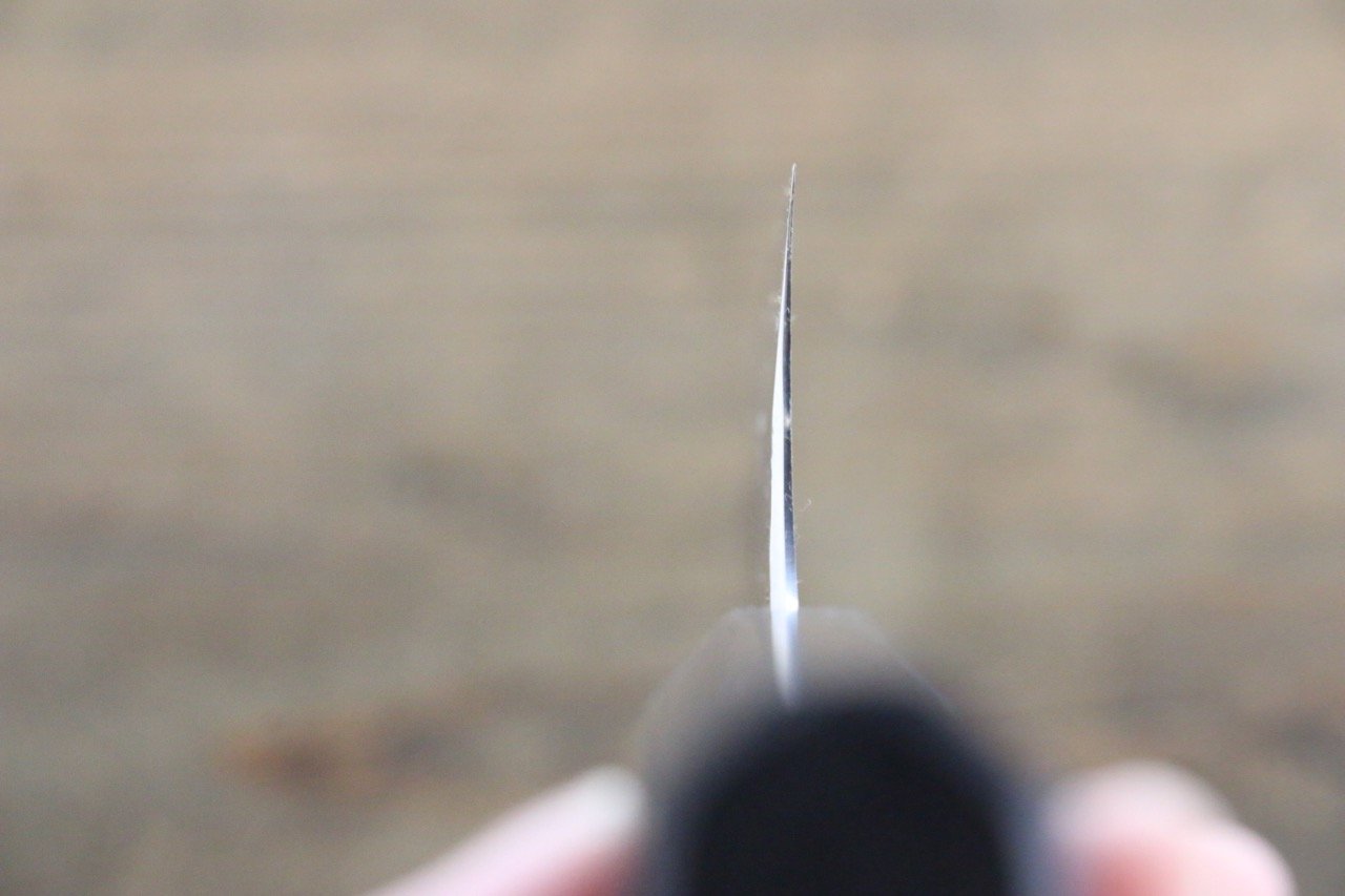 清助 青ニ鋼 鎚目 ダマスカス 牛刀包丁 210mm 紫檀柄 - 清助刃物