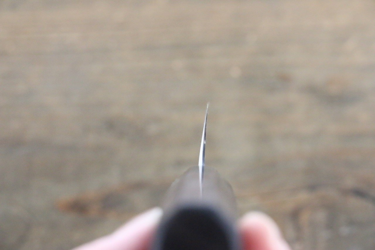 清助 青ニ鋼 鎚目 ダマスカス ペティーナイフ 150mm 紫檀柄 - 清助刃物