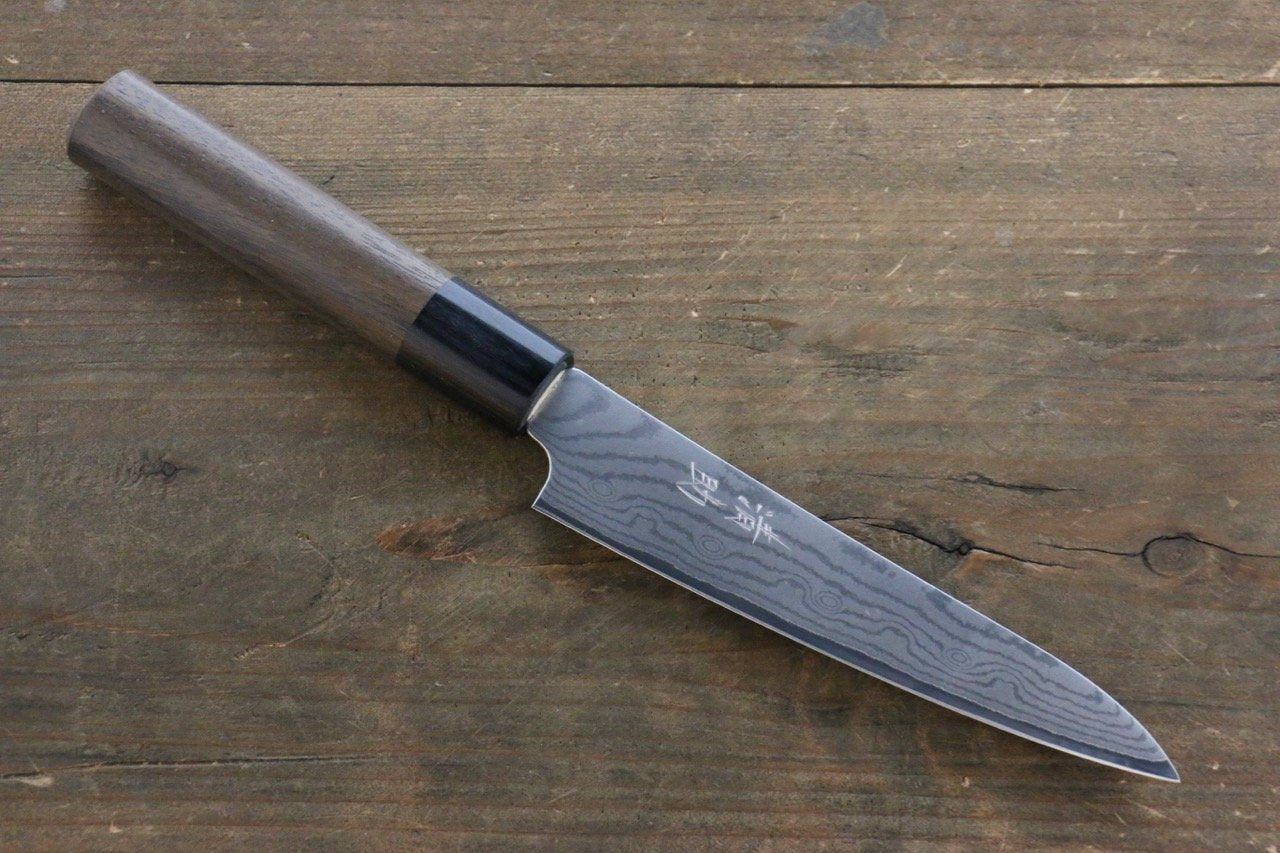 清助 V金10号 37層ダマスカス ペティーナイフ 130mm 紫檀柄 - 清助刃物