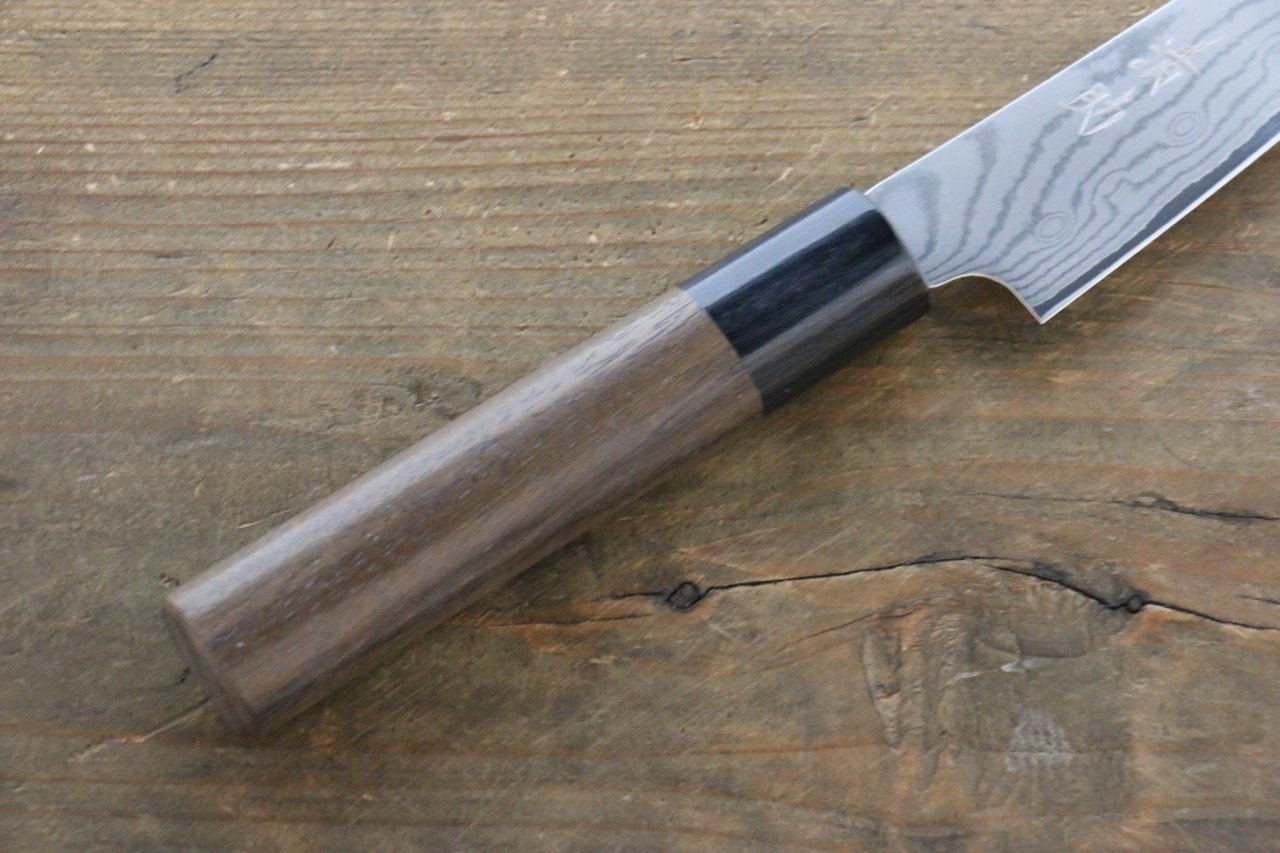 清助 V金10号 37層ダマスカス ペティーナイフ 130mm 紫檀柄 - 清助刃物