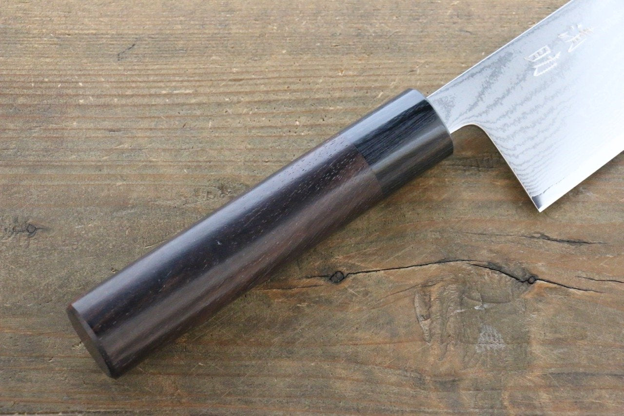 清助 V金10号 63層ダマスカス 三徳包丁 165mm 紫檀柄 - 清助刃物