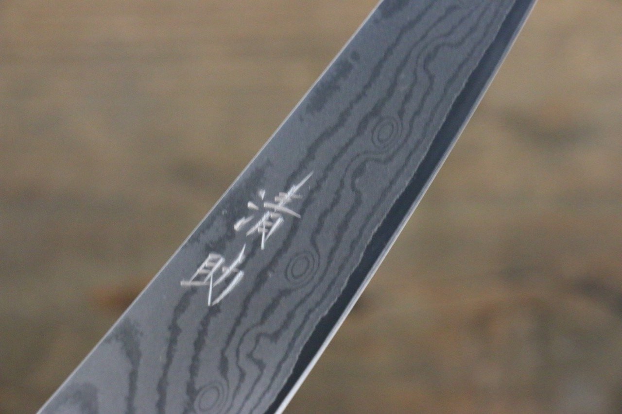 清助 V金10号 37層ダマスカス ペティーナイフ 130mm 紫檀柄 - 清助刃物