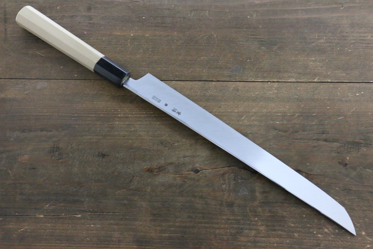 重陽 白鋼 鏡面仕上げ 先丸蛸引包丁 270mm - 清助刃物
