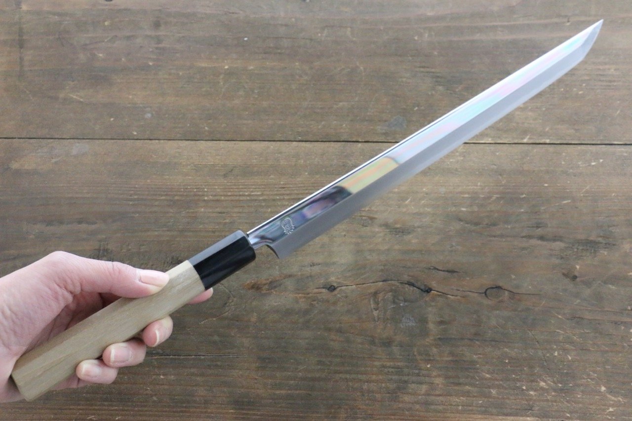重陽 白鋼 鏡面仕上げ 先丸蛸引包丁 270mm - 清助刃物