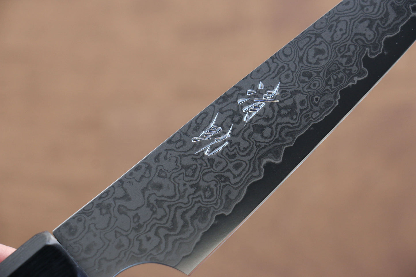 清助 V金10号 33層ダマスカス 切付ペティナイフ 120mm グレー合板柄 - 清助刃物